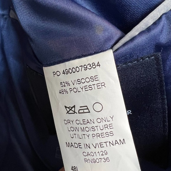 TOMMY HILFIGER Mens Navy Single Breasted, Blazer Jacket - Picture 10 of 12